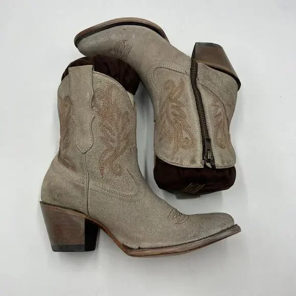 Corral Women's Embroidered Western Pointed Toe Fashion Booties Tan Size US 7 - Picture 10 of 11